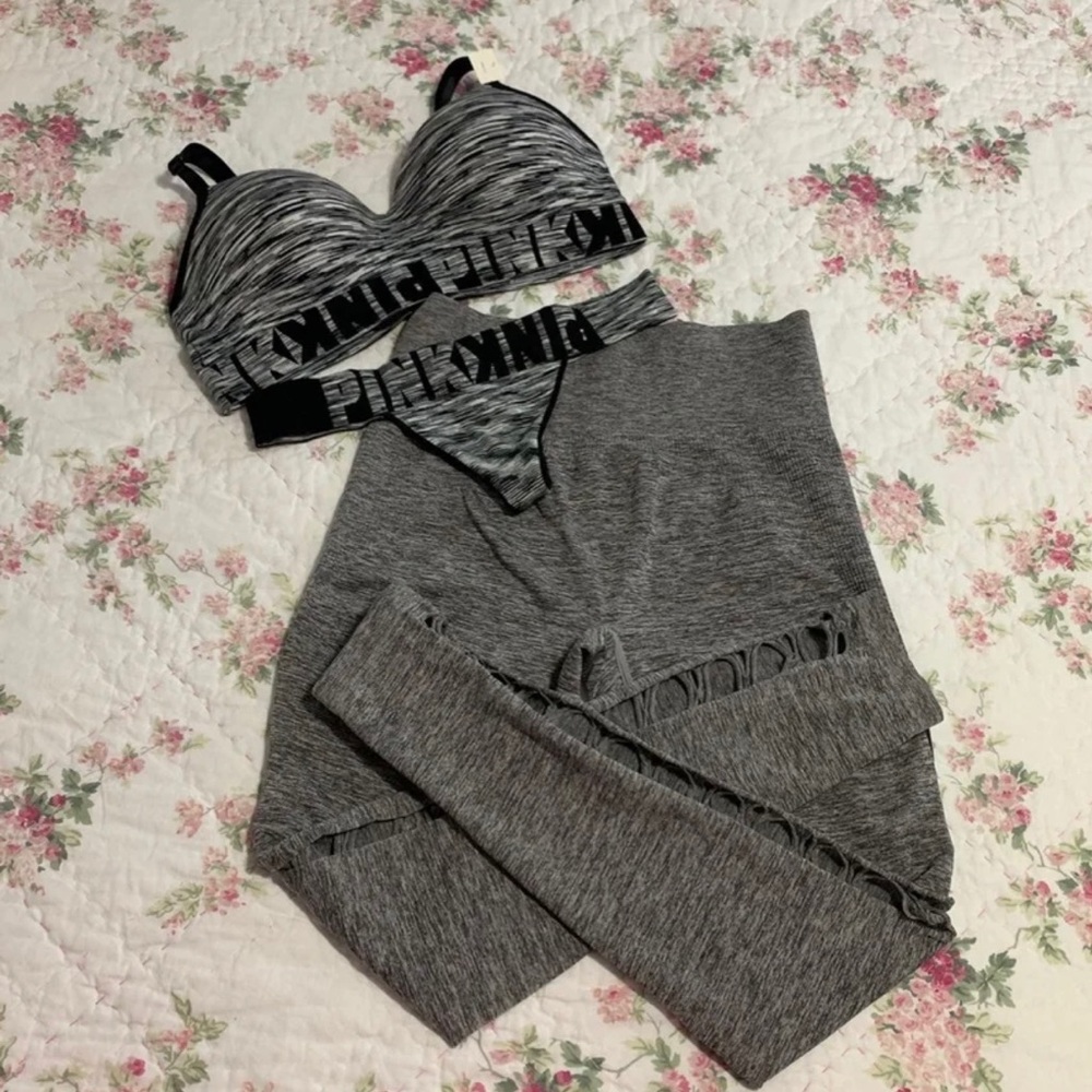VS Pink Bra, Thong and legging